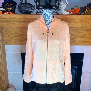 💗3/$12💗 Christopher & Banks Crepe Texture Zip -Up Jacket